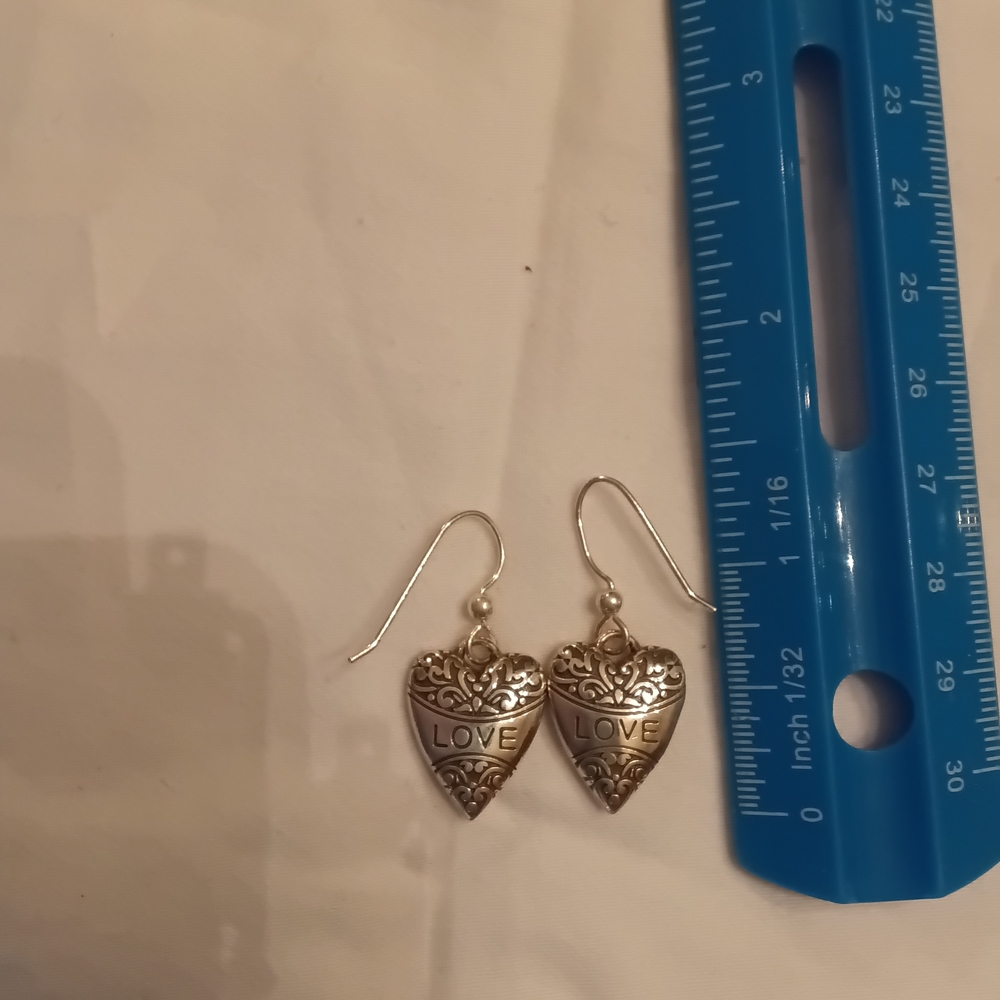 Brighton "Crystal Love" or "Love is All You Need" heart earrings. - Picture 5 of 5